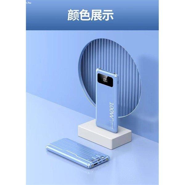 BLACKBIRD Power Bank P1 10000mAh, Digitális kijelző, USB + Type-C + Micro-USB
+ Lighning csatlakozó, Kék