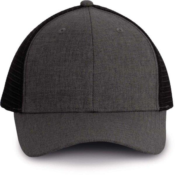 KP142 ívelt ellenzős 6 paneles hálós baseball sapka K-UP, Steel Grey
Heather/Black-U