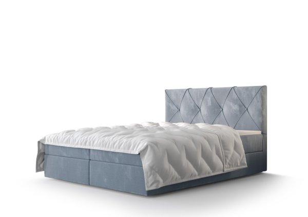 Atlea Boxspring ágy matraccal 160x200 (Bonell) világoskék