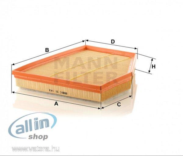 C31143 MANN FILTER LEVEGŐSZŰRŐ,BMW (E60)