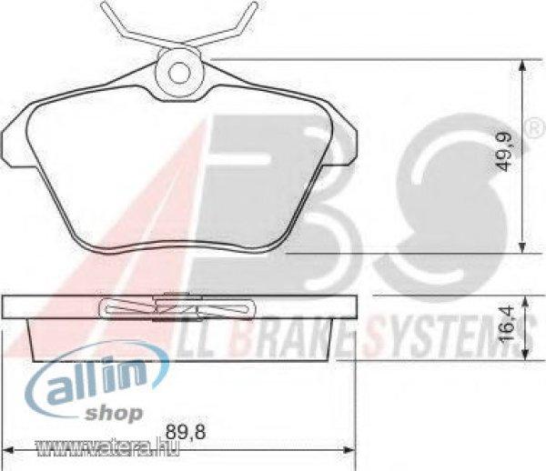 Alfa Romeo 156 ,FÉKBETÉT KÉSZLET, TÁRCSAFÉK Gyártó: ABS 36935