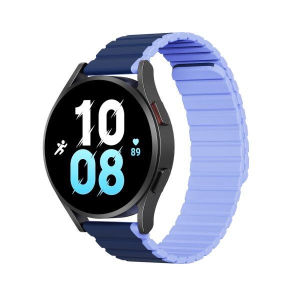 Univerzális mágneses Samsung Galaxy Watch 3 45mm / S3 / Huawei Watch Ultimate
/ GT3 SE 46mm Dux Ducis szíj (22mm LD verzió) - Kék tok