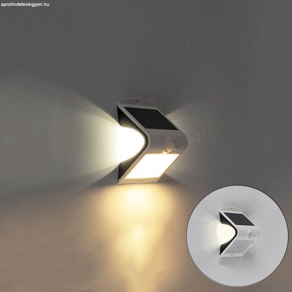 Kültéri fali lámpa fehér 14,5 cm-es tompított fénnyel és napelemes
érzékelővel - Daya