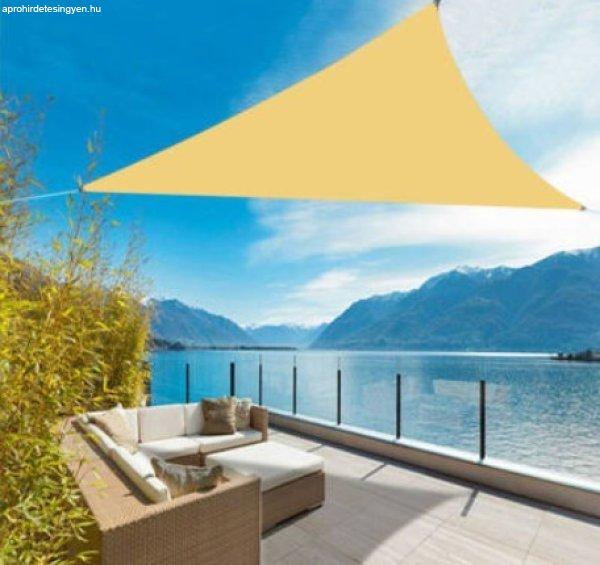 Háromszög alakú napernyő 3,6 méteres méretben bézs színben