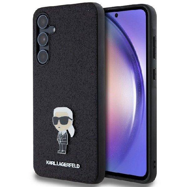 Karl Lagerfeld Fixed Glitter Metal Ikonik hátlapi tok Samsung Galaxy A55 5G
számára, fekete