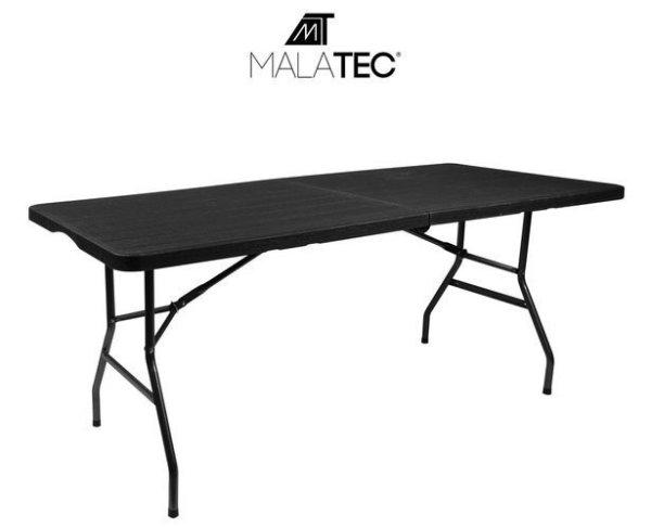 Összecsukható kerti asztal - fekete 180 cm
