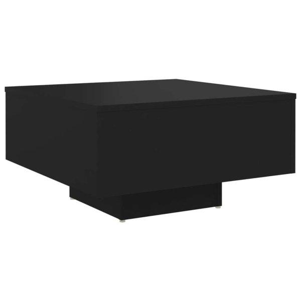 Fekete forgácslap dohányzóasztal 60 x 60 x 31,5 cm