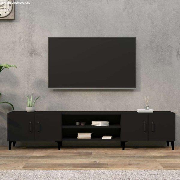 vidaXL fekete szerelt fa TV-szekrény 180 x 31,5 x 40 cm