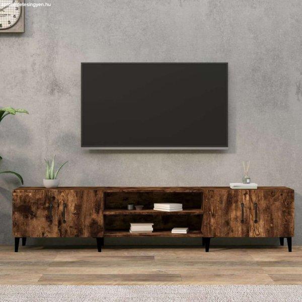 vidaXL füstös tölgyszínű szerelt fa TV-szekrény 180x31,5x40 cm