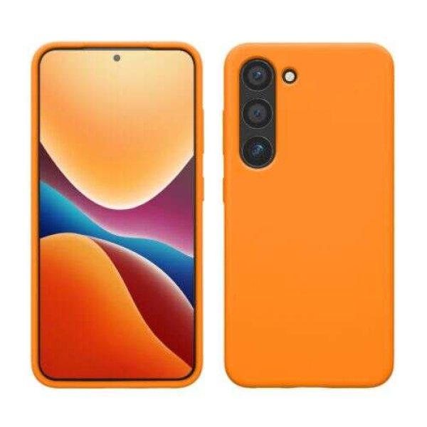 Kwmobile tok Samsung Galaxy S23, szilikon, narancssárga, 60273.150