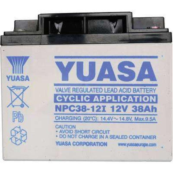 YUASA zselés akkumulátor, 12 V 38 Ah, ciklikus üzemre