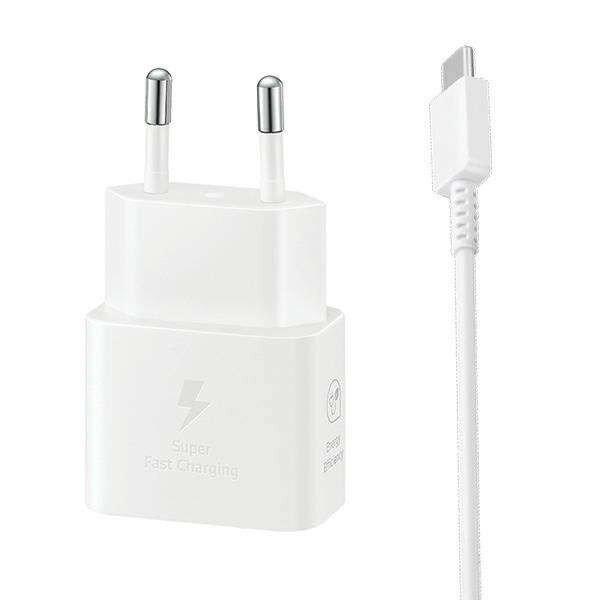 Samsung EP-T2510XW wall charger 25W Fast Charge + USB-C / USB-C cable white