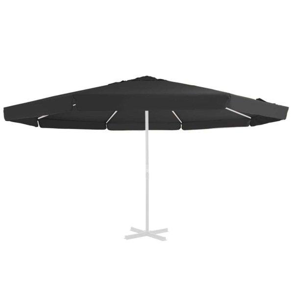 vidaXL fekete kültéri napernyő csereponyva 500 cm
