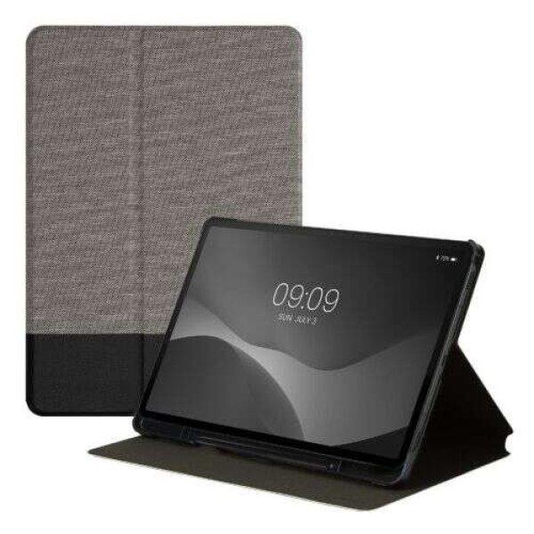 kwmobile Könyvborító Samsung Galaxy Tab S8/Galaxy Tab S7, textil, szürke /
fekete, 60385.25