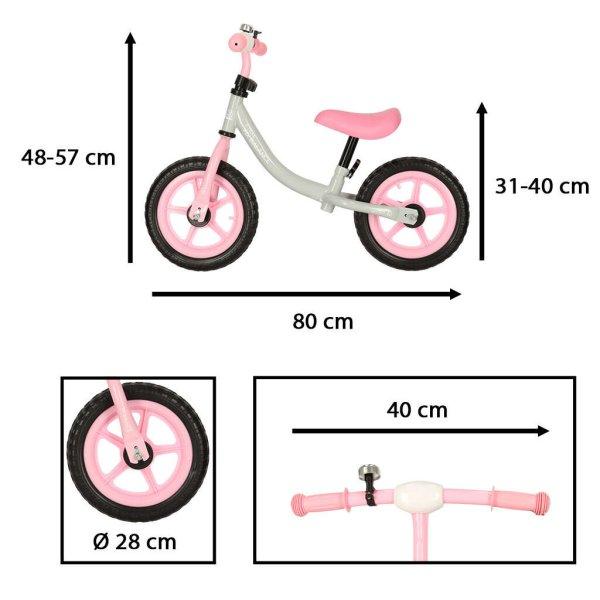 Trike Fix Balance cross-country kerékpár fehér és rózsaszín