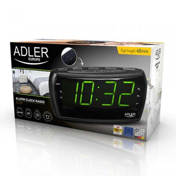 Adler AD1121 AM/FM LED fekete rádiós ébresztőóra