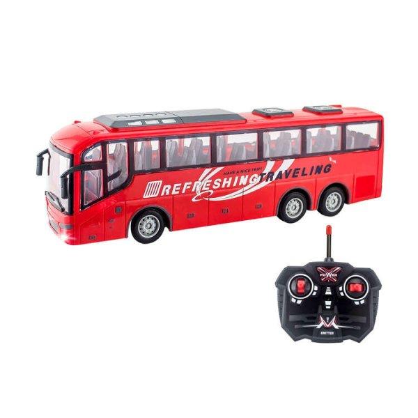 32cm-es játék busz működő fényszórókkal és 27MHz-es frekvenciájú
távirányítóval (BBJ)