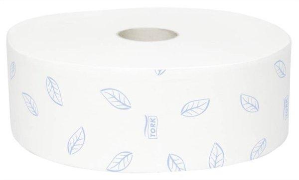 Toalettpapír, T1 rendszer, 2 rétegű, 26 cm átmérő, Premium, TORK
"Soft Jumbo", fehér