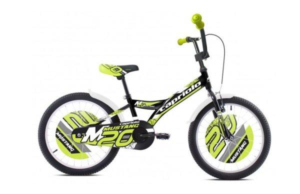 Capriolo Mustang 20" gyerek kerékpár Fekete-Zöld