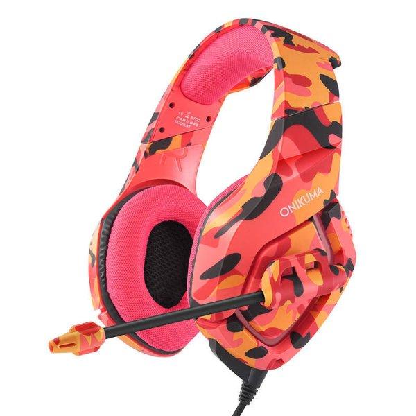 ONIKUMA K1-B Gaming headset (piros)
