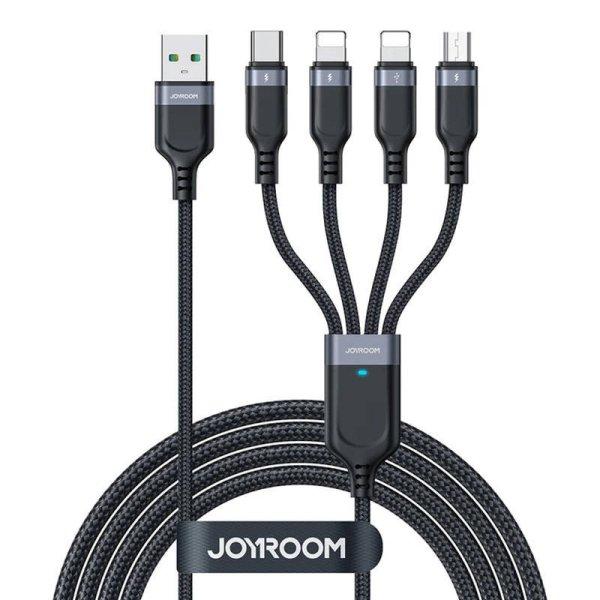 USB adatkábel Joyroom S-1T4018A18 4 az 1-ben USB-C / Lightning / 3,5 A / 1,2 m
(fekete)