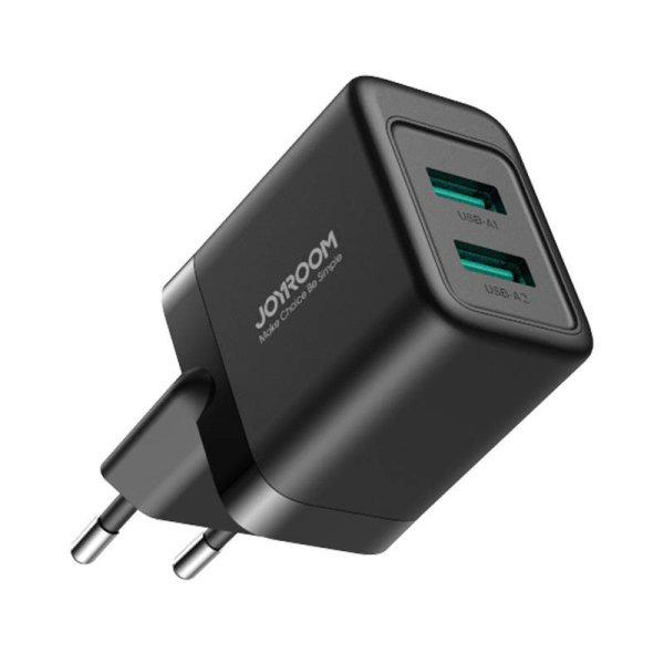 Töltő Joyroom JR-TCN01, 2.4A (EU) 2 USB (fekete)