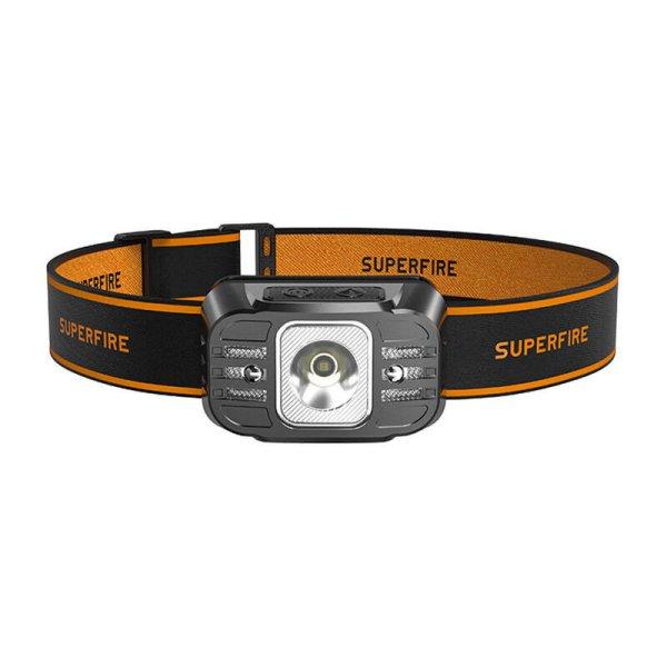 Superfire HL75-S, fejlámpa, 350lm, USB