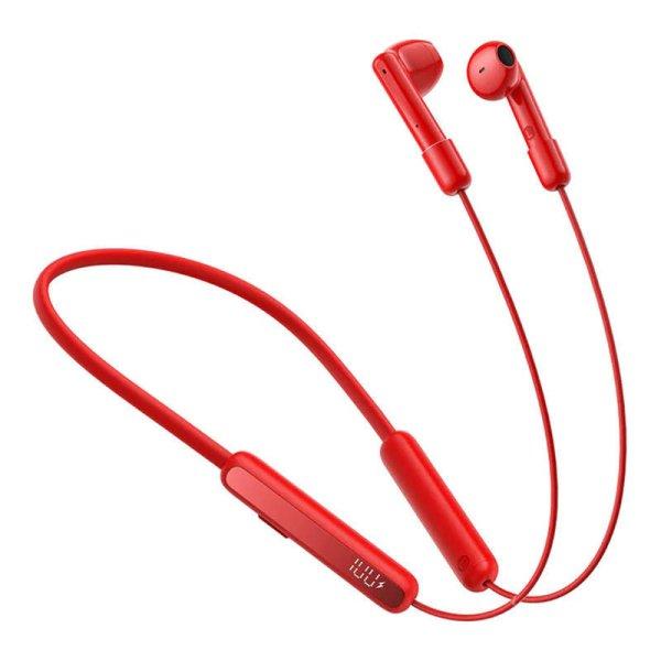 Mágneses vezeték nélküli nyakpántos fejhallgató, Joyroom JR-DS1, (piros)