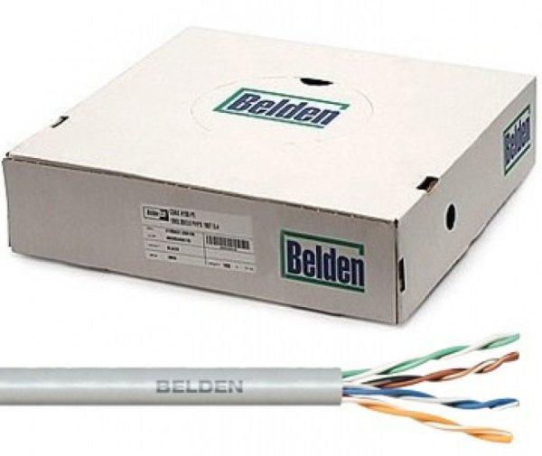 Belden XLAN200U/UTP100-G UTP fali kábel, cat5e, 100 fm, dobozos kiszerelés,
0,51 mm rézmag, szürke