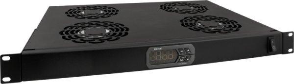 Pulsar RAWP-1R 19" ventilátor panel beépített termosztáttal, 1U, 4
ventilátor