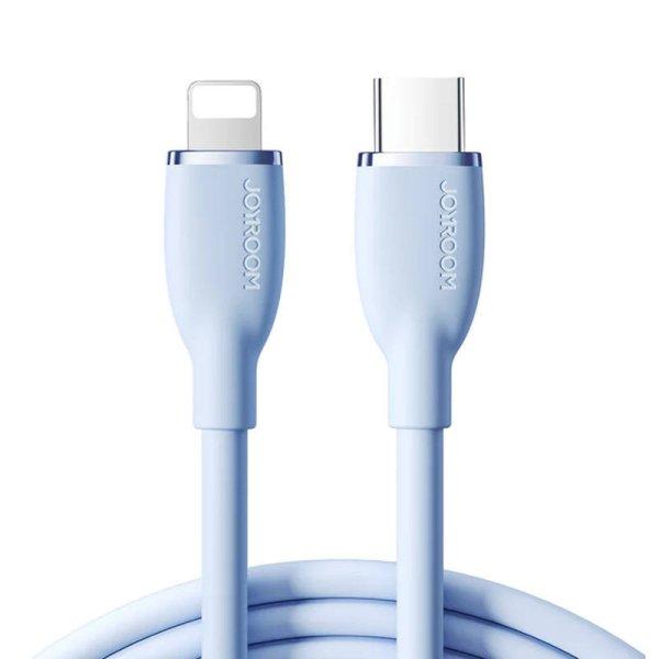 Színes 30 W-os USB C kábel a Lightning SA29-CL3 / 30 W / 1,2 m-hez (kék)