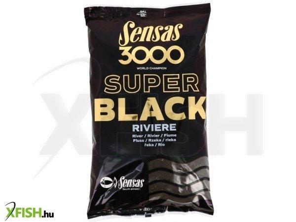 Sensas Super Black Etetőanyag Fekete Folyóvizi 1Kg