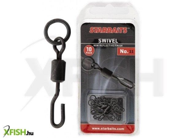 Starbaits Forgó Spinner Swivel Ronnie Gyorskapocs Karikával 11-es 10db/csomag