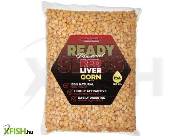 Starbaits Ready Seeds Red Liver Főzött Kukorica Piros Májas 3Kg