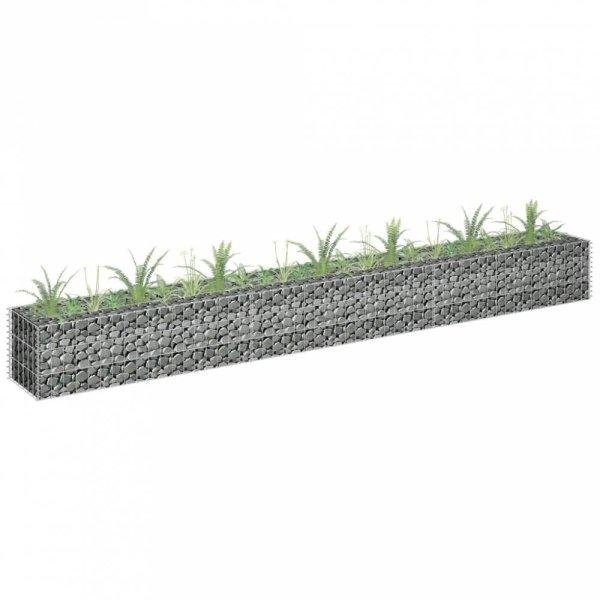 Horganyzott acél gabion magaságyás 270 x 30 x 30 cm