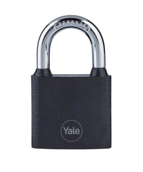 Lock Yale Y111B/38/121/1, akasztás, vas, fekete, 38 mm, 3 kulcs