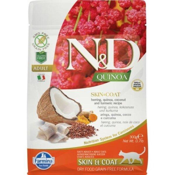 N&D Cat Quinoa Skin & coat hering 300g