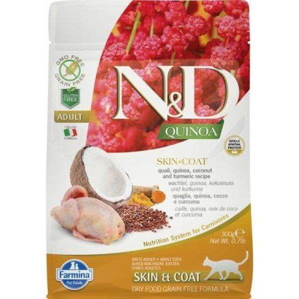 N&D Cat Quinoa Skin & coat fürj 300g
