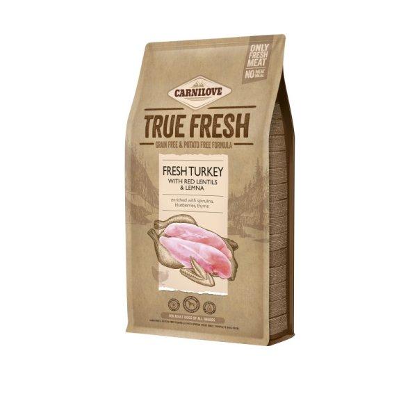 Carnilove True Fresh kutyatáp - Pulyka, vöröslencse és békalencse 4kg