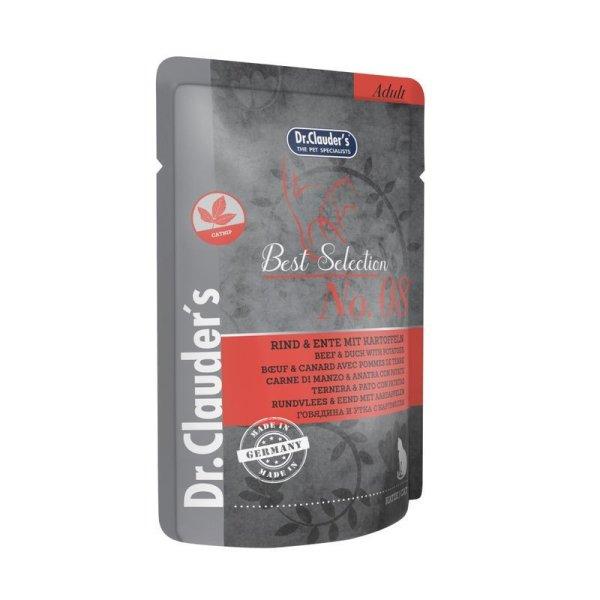 Dr.Clauders Best Selection Cat No8 alutasak marha & kacsa burgonyával - Catnip
85g