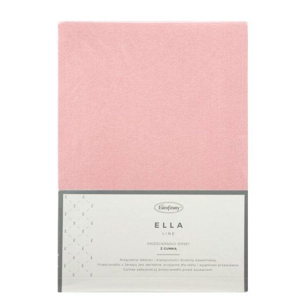 Adela jersey pamut gumis lepedő Púder rózsaszín 160x200 cm +25 cm
