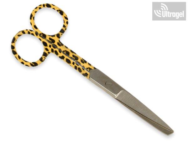 Sebészeti olló leopárd mintás, tompa / hegyes - 14cm