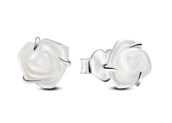Pandora Ezüst fülbevaló Virágzó fehér rózsa
293209C01