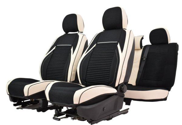 Hyundai I20 Méretezett Üléshuzat Flora -Bőr/Szövet -Fehér/Fekete- Komplett
Garnitúra