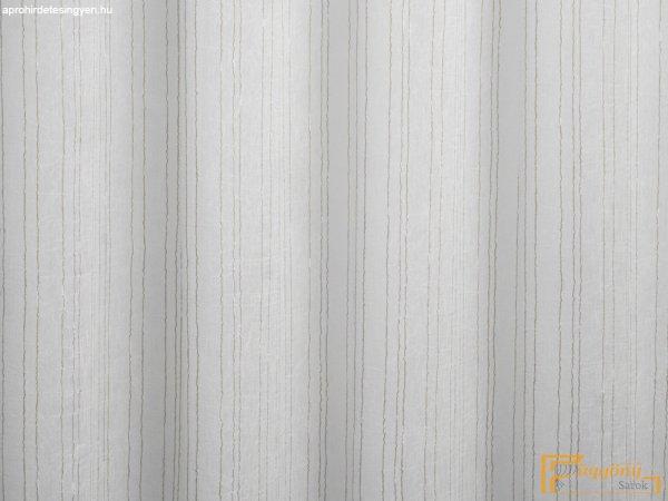 (3 szín) Nilufe fényáteresztő függöny-Fehér drapp-bézs csíkozással