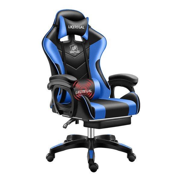 Likeregal 920 gamer szék lábtartóval kék holm1008M