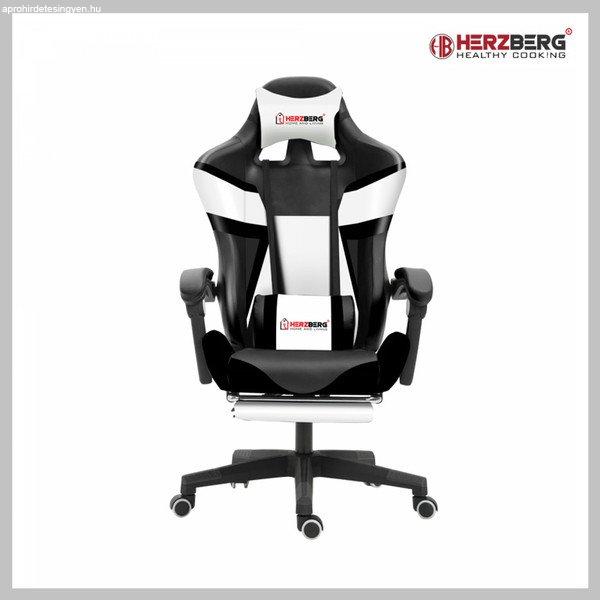 Herzberg  Tricolor gamer- és irodai szék fehér HG-8082F