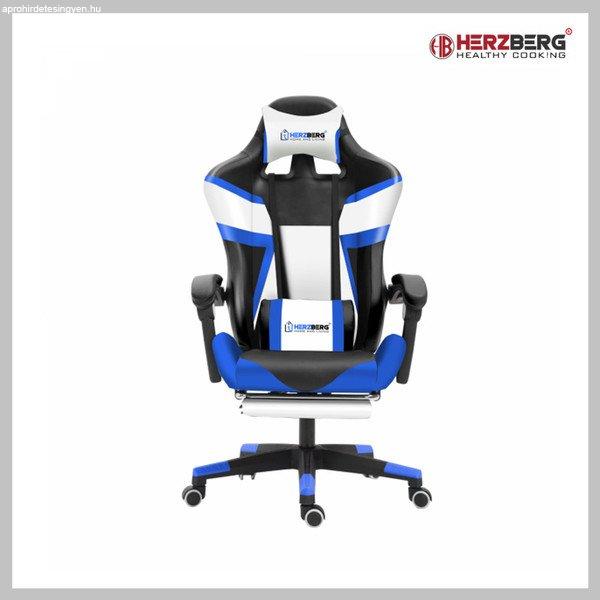 Herzberg  Tricolor gamer- és irodai szék kék HG-8082K