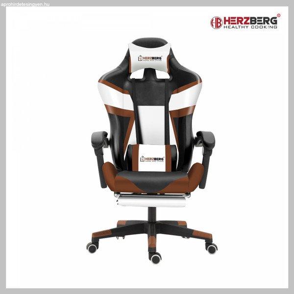 Herzberg  Tricolor gamer- és irodai szék barna HG-8082B