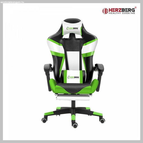 Herzberg  Tricolor gamer- és irodai szék zöld HG-8082Z
